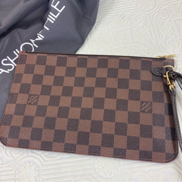 Louis Vuitton Damier Ebene Neverfull MM GM Ponchette - Picture 5 of 12